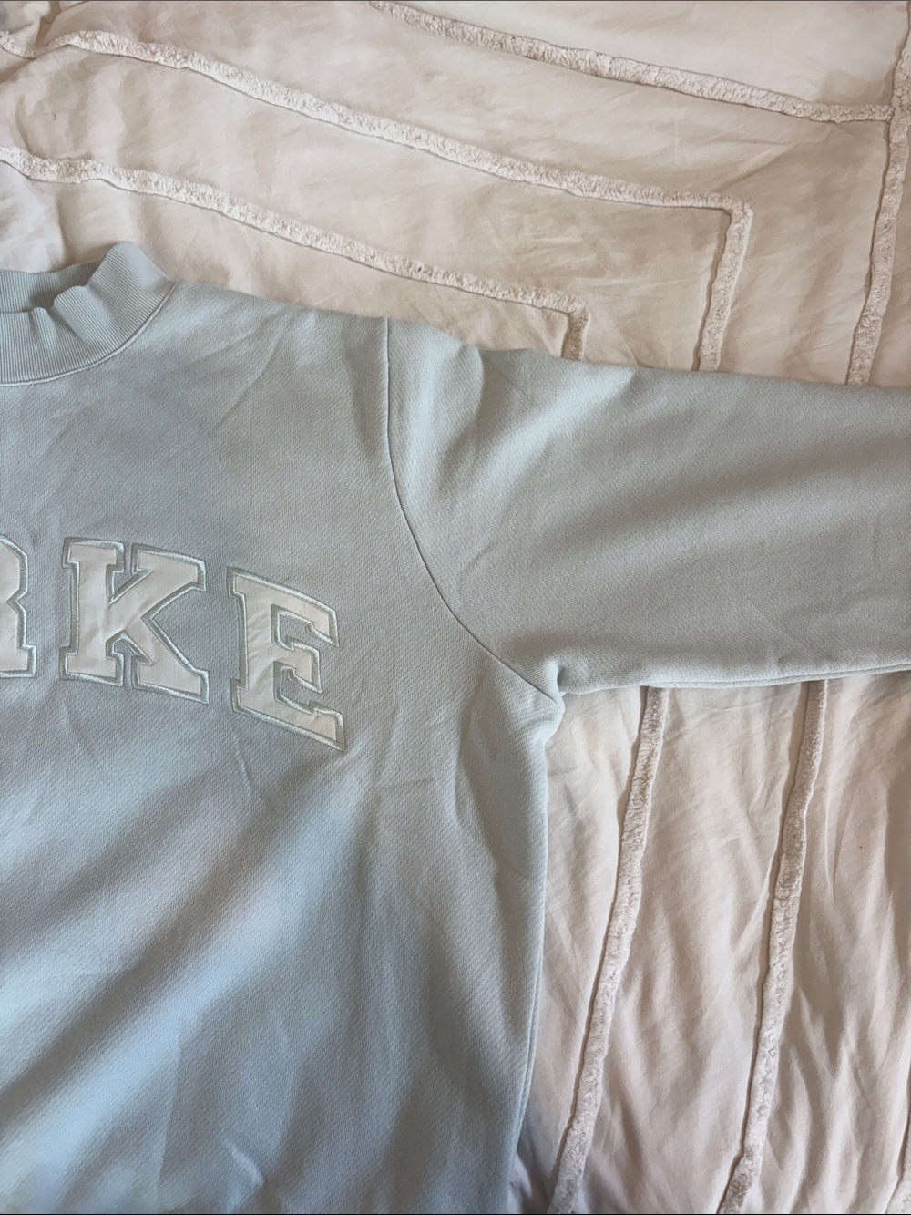PARKE Light Blue Logo Crewneck Sweatshirt - Women's Relaxed Pullover - Picture 7 of 7